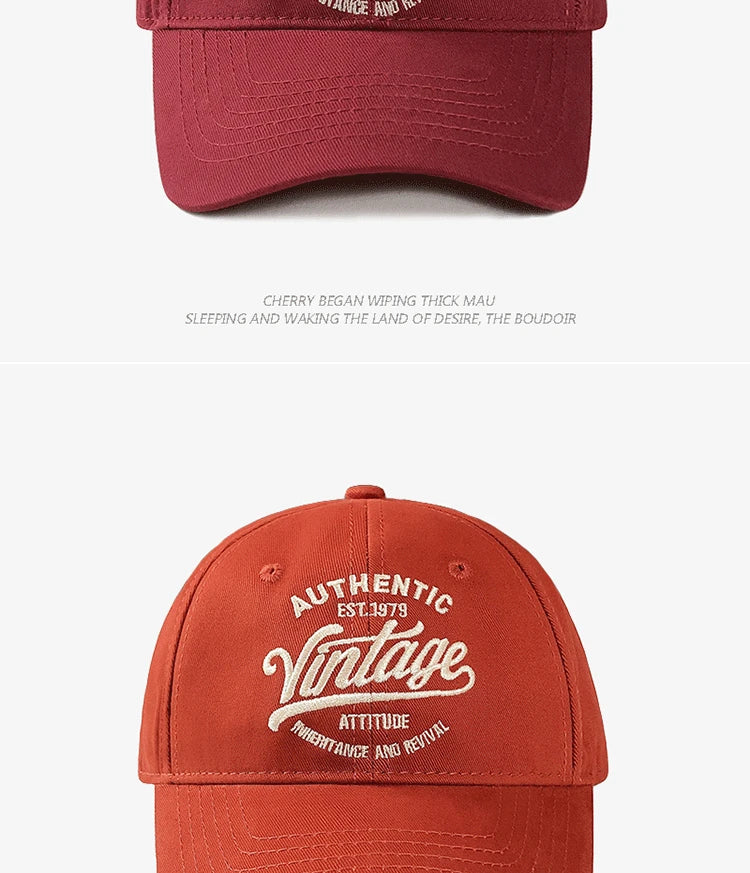Korean Vintage Embroidered Baseball Caps Women Summer Outdoor Sunscreen Soft Top Hat Showing Face Small Casual Men's Hats