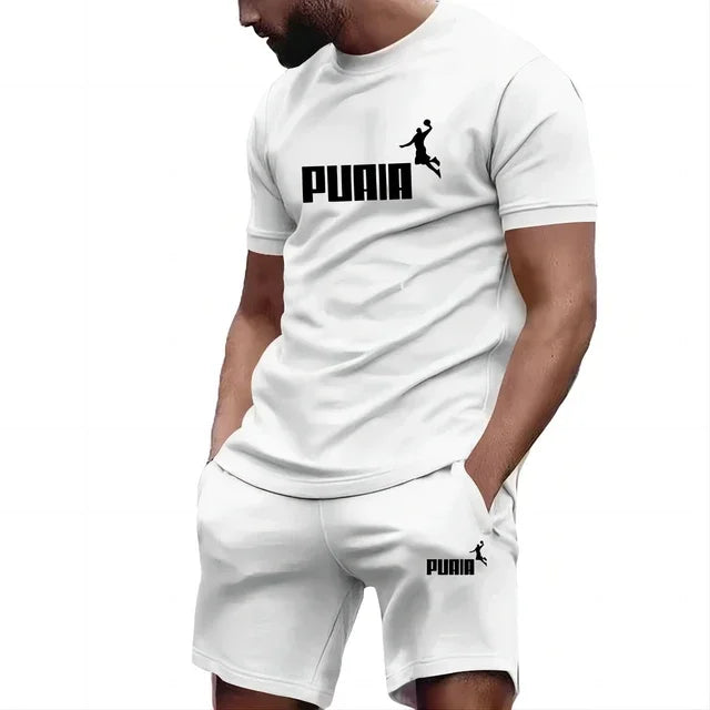 Summer Men's Sets Fashion Tracksuit Men Short Sleeve T Shirts+Sport Shorts Suit Men Casual Men Clothing Mens Joggers Sets