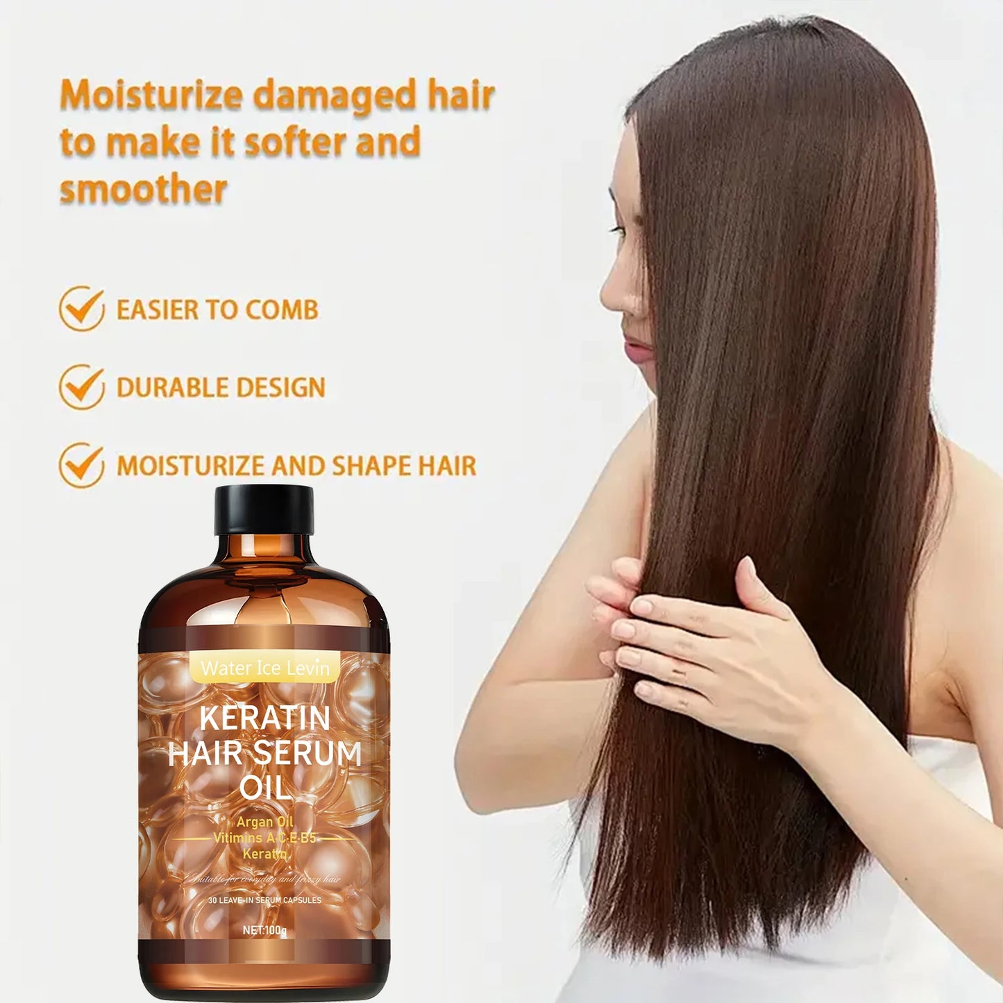 Hair Care Essential Oil, Repairs Hair Roots, Fills Cuticles and Pores, Deeply Nourishes and Locks in Moisture, Moisturizes Dry Hair