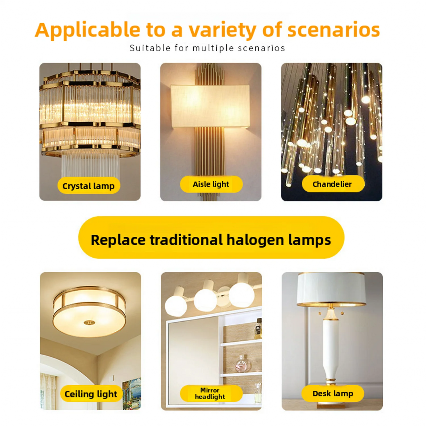 10PCS LED COB Lamp 6W Bulbs Dimmable G4 mini COB AC DC 12V 220V Candle Lights Replace 30W 40W Halogen for Chandelier Spotlight