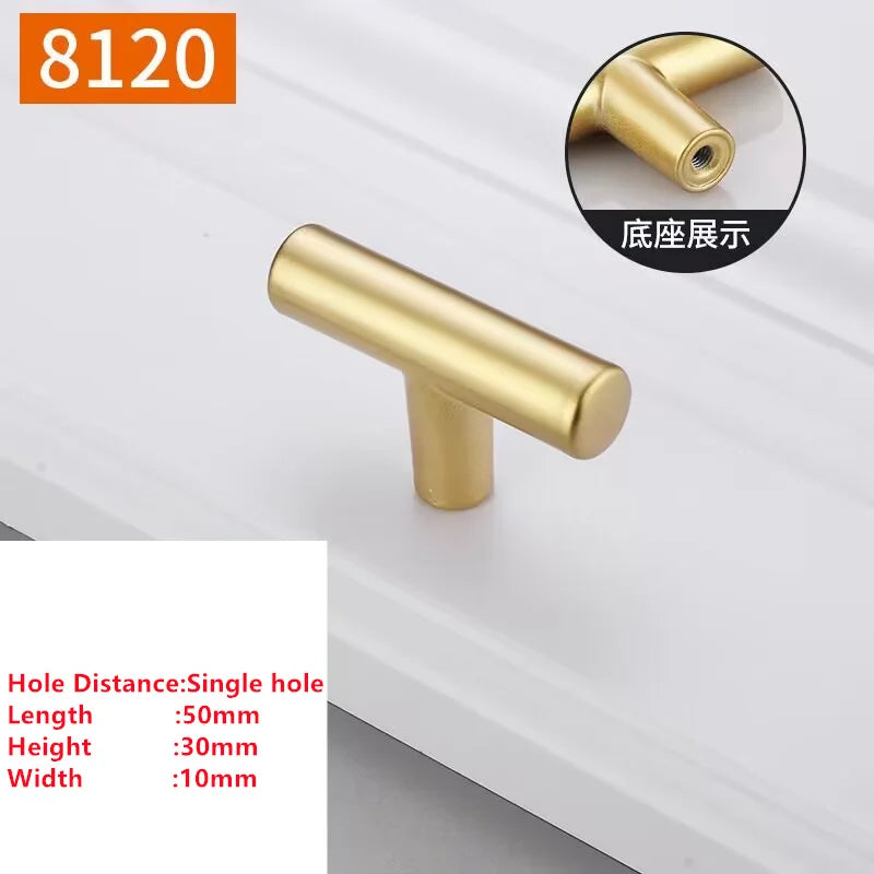 Handles Drawer Cabinet Furniture Kitchen Handles for Cabinet Knob Door Drawer Furniture Kitchen Knob Golden Simplicity Hardware