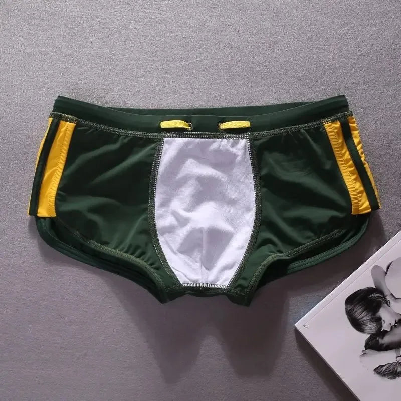 2026 Triangle Flat Angle Fashion Beachside Men's Swimsuit Surfing Trunks Rope Model 30806