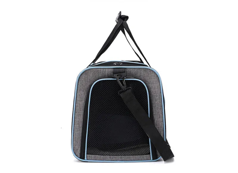 Pet Carriers Bag Portable Breathable Foldable Bag Cat Dog Carrier Bags Outgoing Outdoor Travel Pets Cats Handbag Safety Zippers