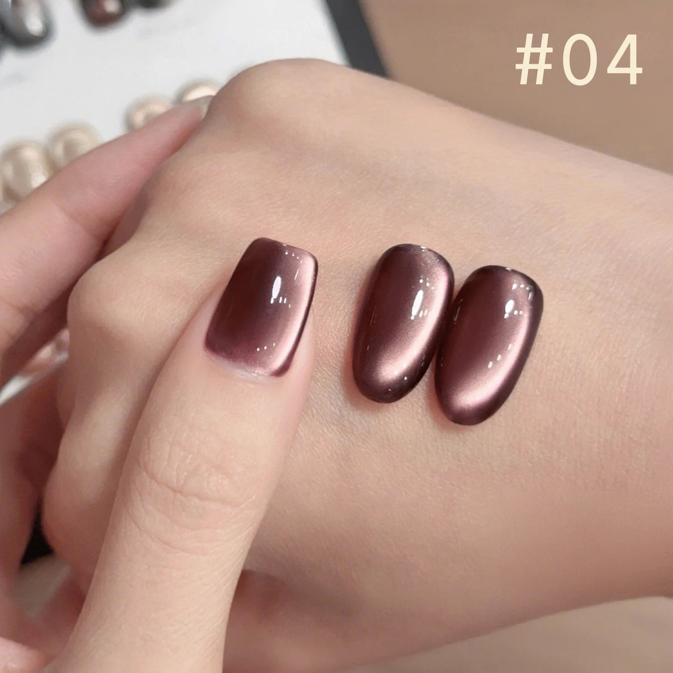 12ML 1-21pcs Toe Selling Whitening Glass Bead Cat Eye Gel Nail Polish Black Nails Nail Art Grey Cat Eye Nail Polish Cute Nails