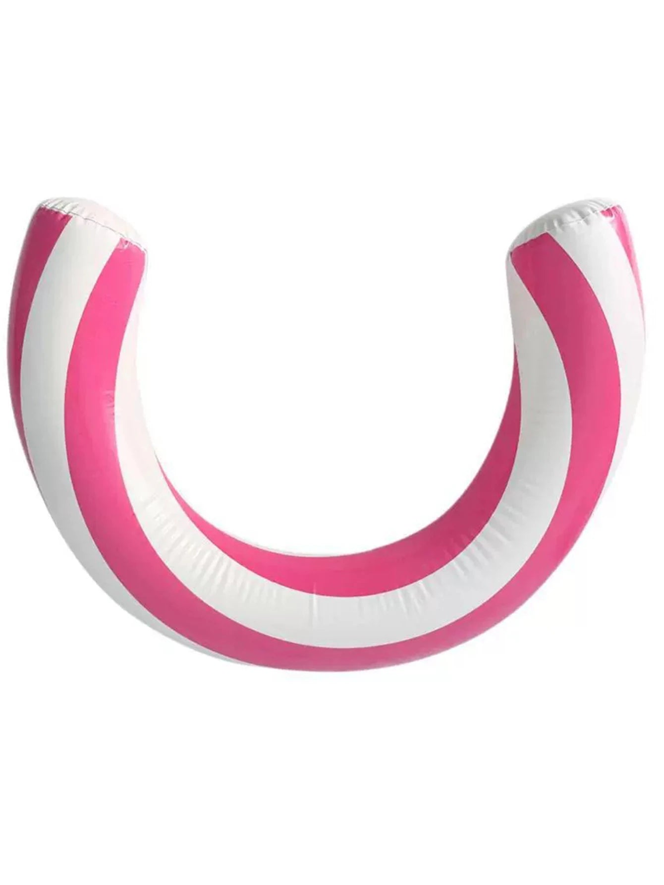 1pc New Striped U-Shaped Inflatable Swimming Ring，Arch Shape Design Swimming Pool Float，Thickened PVC Floating Device,For Summer