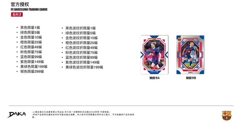 2025-26 in Stock DAKA Top Audience Series 2 Football Star Collection Card Signature Rating Card Football Club Official Box Gifts