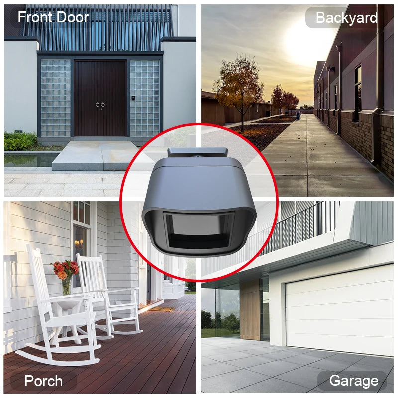 Smart Outdoor Home Security - Weather Resistant WiFi Motion Sensor&Detector - Remote APP Notifications - Compatible With Alexa