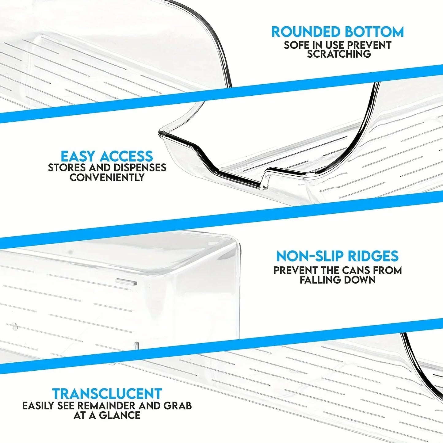 Refrigerator Storage Box Fridge Organizer Kitchen Storage Cans Soda Cans Storage Cans Basket Storage Containers Pantry Organizer