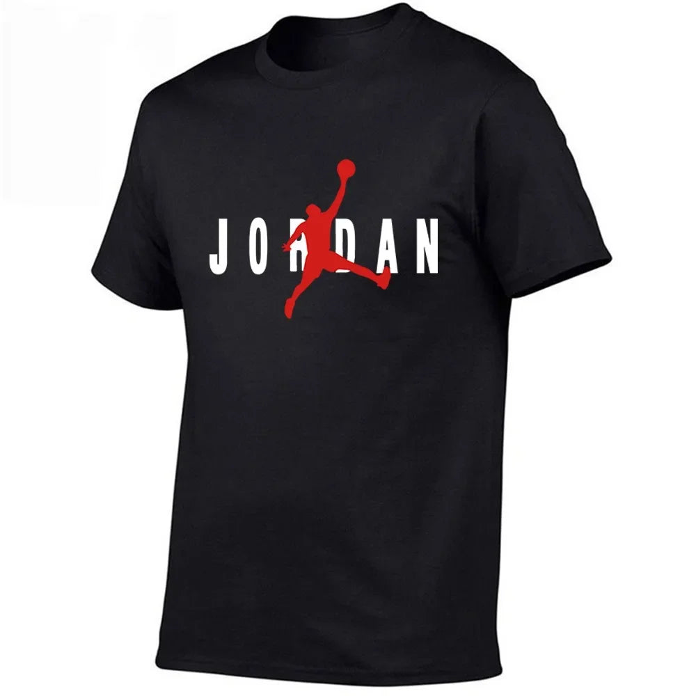 2025 Men's New High Quality Short Sleeve T-shirt Cotton Sweat Absorption Printed Sports T-shirt Men Casual Fashion Short Sleeve