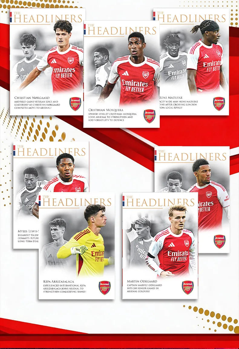 Genuine Futera 2025-26 Headliners Release 1 Soccer Trading Cards Official Licensed Collectible Football Cards Premium Gift Fans