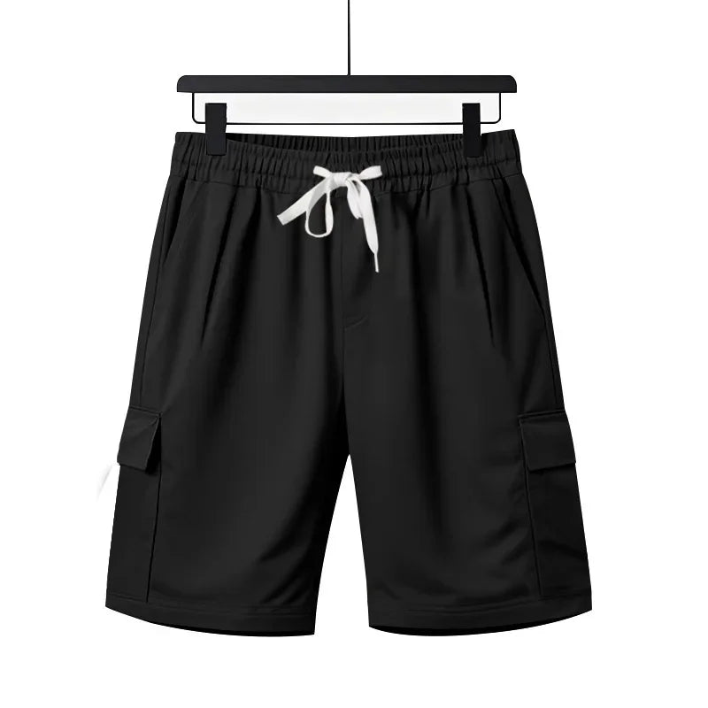 Sports five-point pants men's summer breathable and skin-friendly loose squat jogging casual multi-pocket tooling shorts