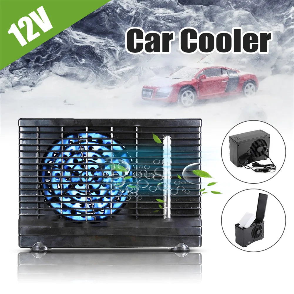 Portable Air Conditioner For Cars 12V Adjustable 60W Car Air Conditioner Cooler Cooling Fan Water Ice Evaporative Cooler