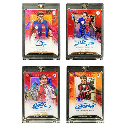 PANINI Inception DIY Cristiano Ronaldo Messi Kaka Yamal Bale Inzaghi homemade Collectible cards Color flash for birthday gifts