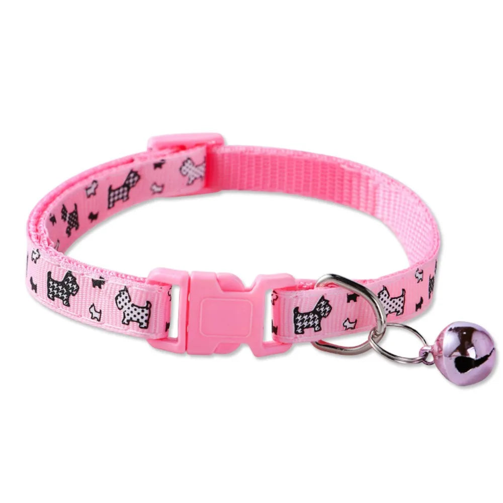 Pet Collar Universal for Cats and Dogs, Adjustable Size, Cute Pattern, Sturdy and Durable Small Cat and Dog Collar