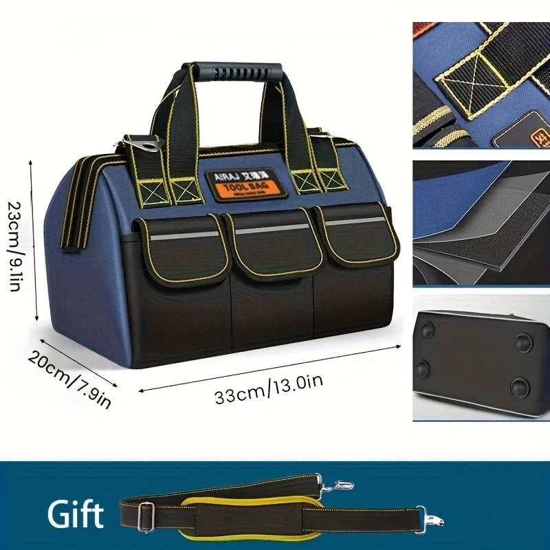 AIRAJ Tool Bag Electrician Instrumentation Work Bag Organizer Wrench Set Storage Tool Bags Professional Heavy Duty Tool Bag Belt
