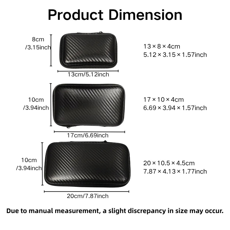 Car Repair Tool Kit Storage Bag Car Terminal Removal Organizer Bag Multiple Sizes Carbon Fiber Pattern With Zipper Tool Storage