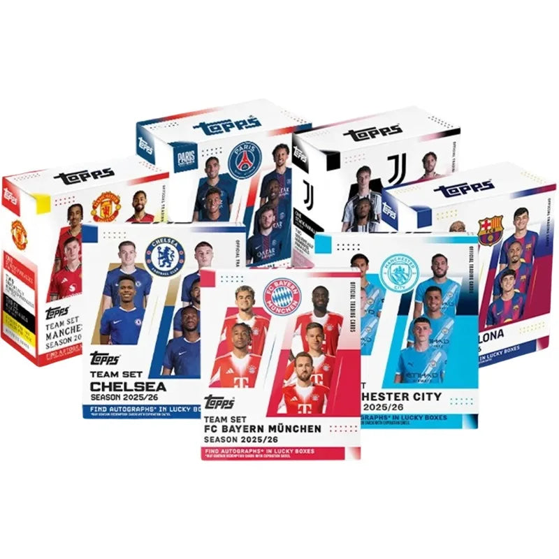 2025/26 Topps Genuine Soccer Trading Cards Man Utd PSG Juventus Chelsea Bayern Man City Barca Rare Auto Parallel Collectibles