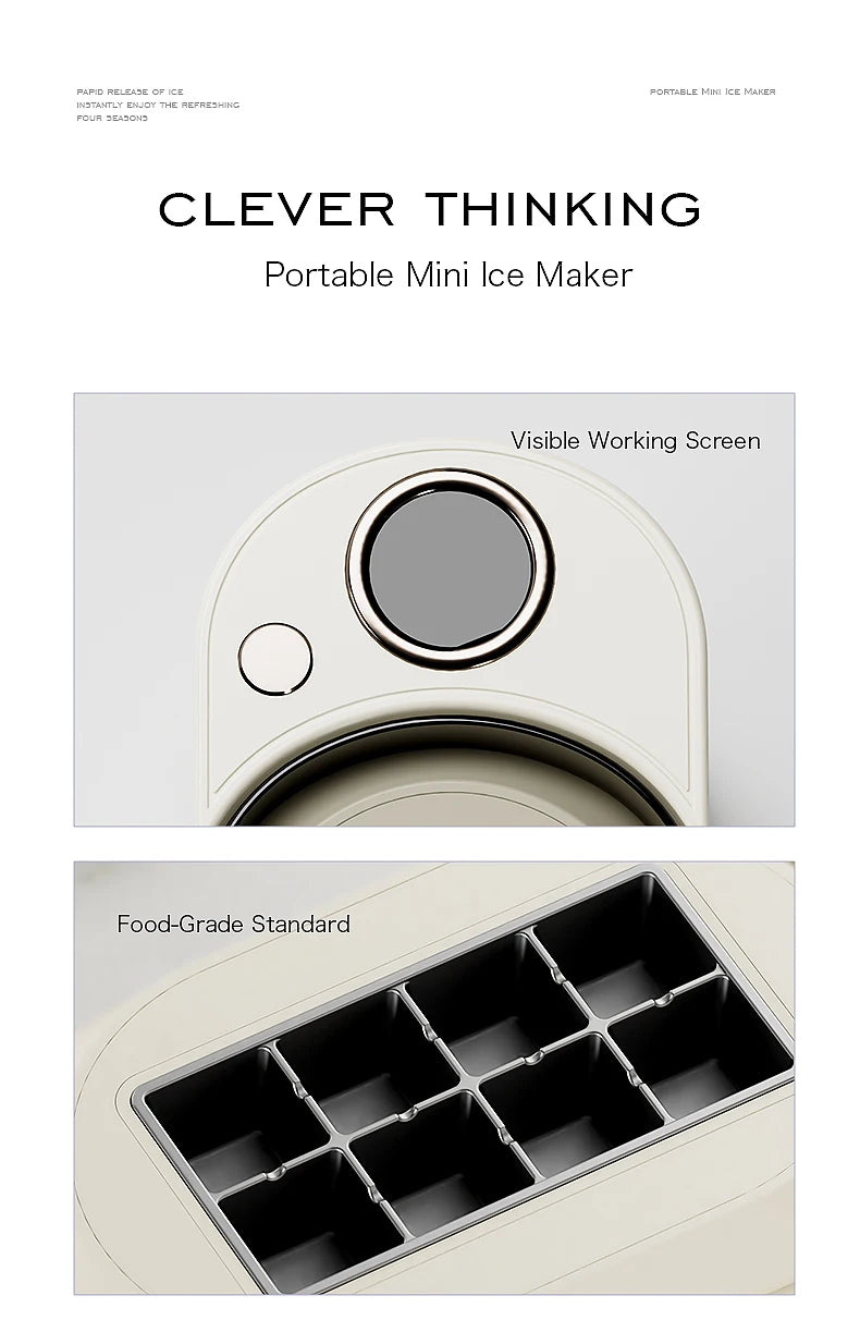 Small Ice Maker Mini Convenient Home Dormitory Office Camping Portable Ice Automatic Ice Making Box ice machine 110V/220V