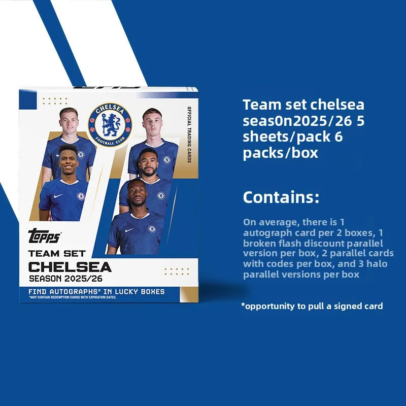 2025/26 Topps Genuine Soccer Trading Cards Man Utd PSG Juventus Chelsea Bayern Man City Barca Rare Auto Parallel Collectibles