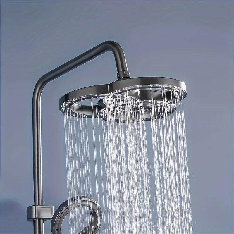 High Pressure Shower Head Overhead Large Water Flow Rainfall Shower Head Set Ring Design Spray Hotel Bathroom Accessories