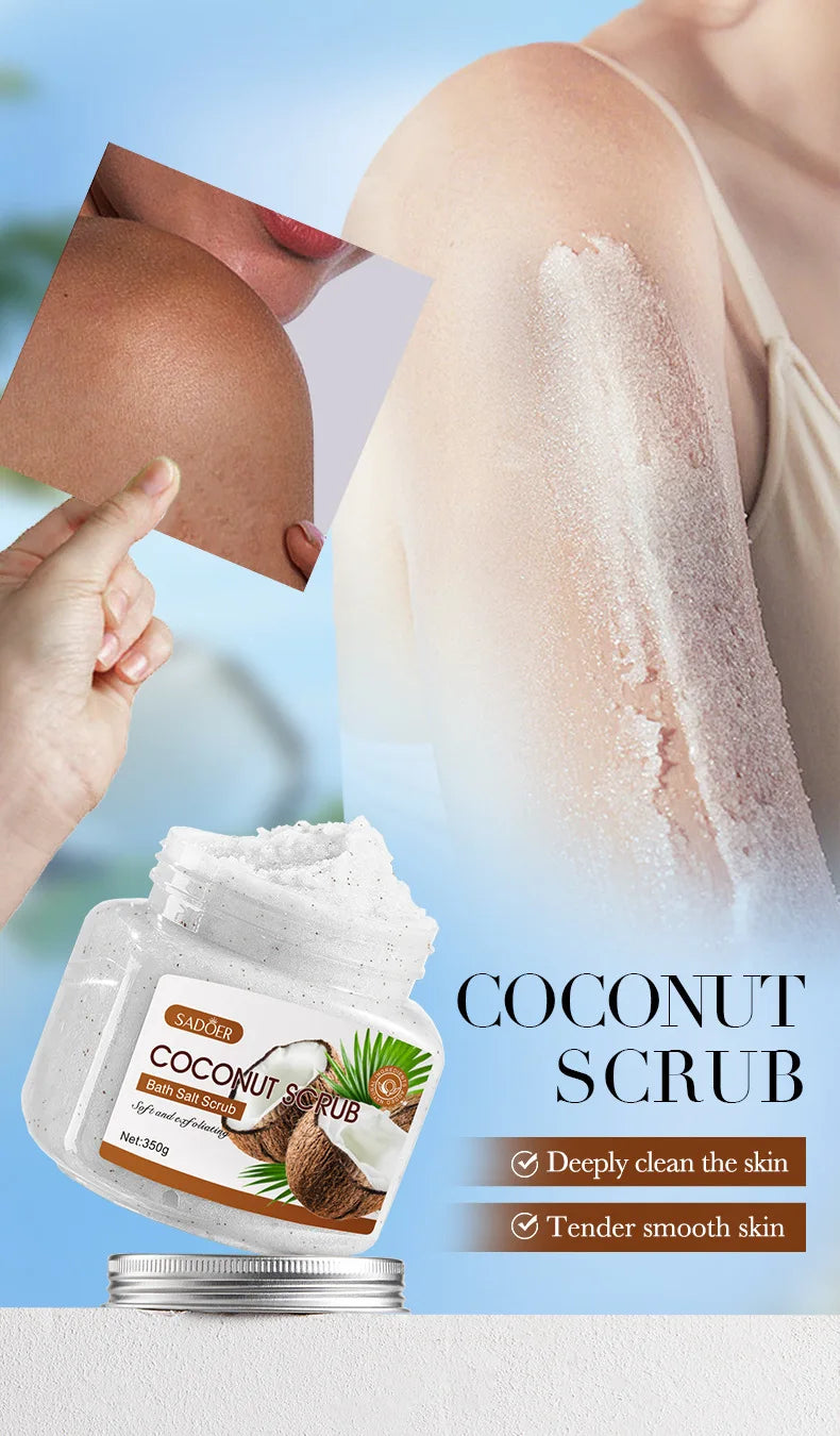 350g Body Bath Scrub, with Gentle and Fine Exfoliating Particles That Can Clean Dirt and Oil from the Skin, Improve Rough Skin Texture, Make the Skin Bright, and Give It a Silky, Smooth, and Radiant Feel - Home Care
