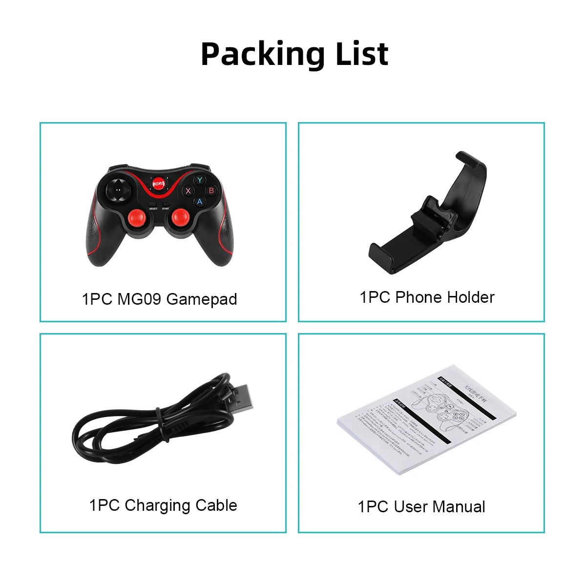 GAMINJA Wireless Bluetooth Gamepad PC Game Controller Gaming Joystick For Android Mobile Phone TV Box Playstation 3 Tablet PC