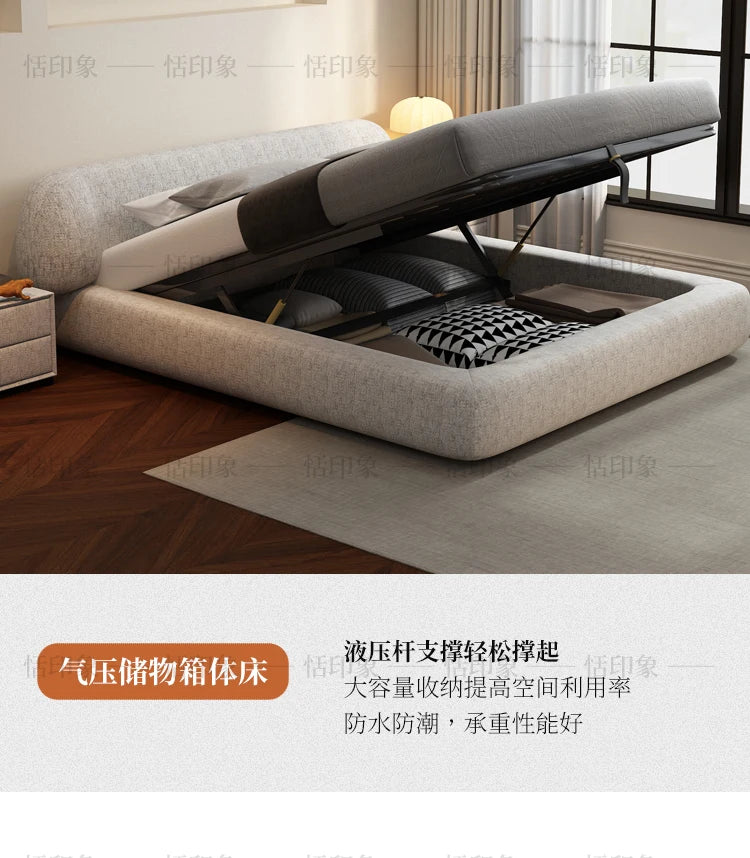 Wedding Comfortable Beds Aesthetics Double European Storage Modern Beds Cream Designer Minimalist Wood Cama Casal Furniture
