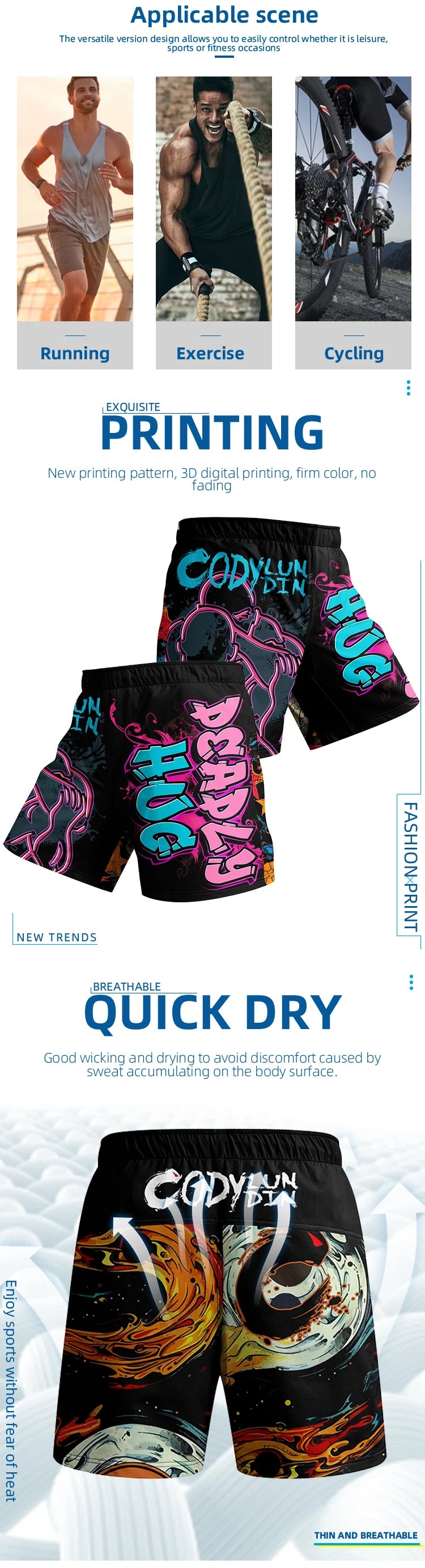 Fighting Hot MMA Training Grappling Shorts With 4-Way Stretch Fabric And Your Own Sublimation Printing MMA Shorts With Rubber