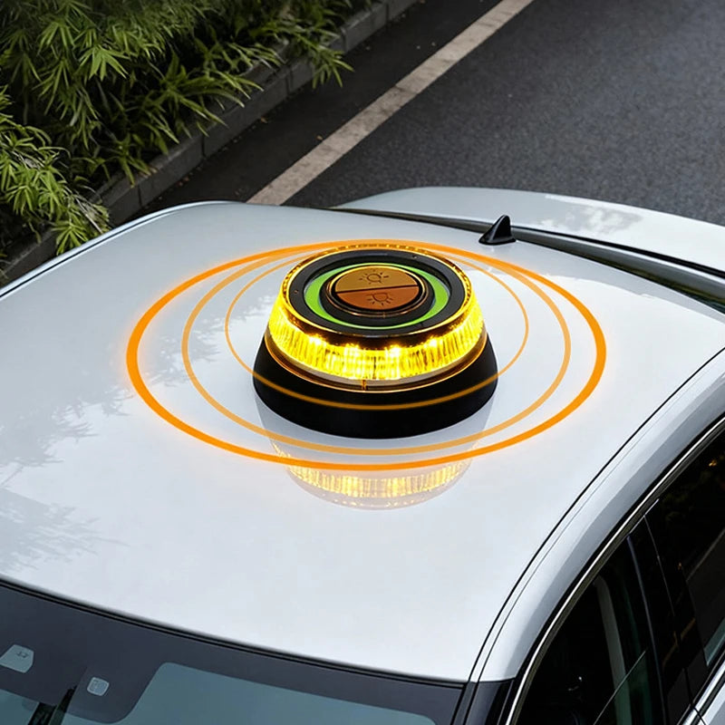 Car Emergency Beacon Light High Brightness Roof Warning Light Magnetic Adsorption Strobe Flashing Lamp Night Safety Signal Lamp