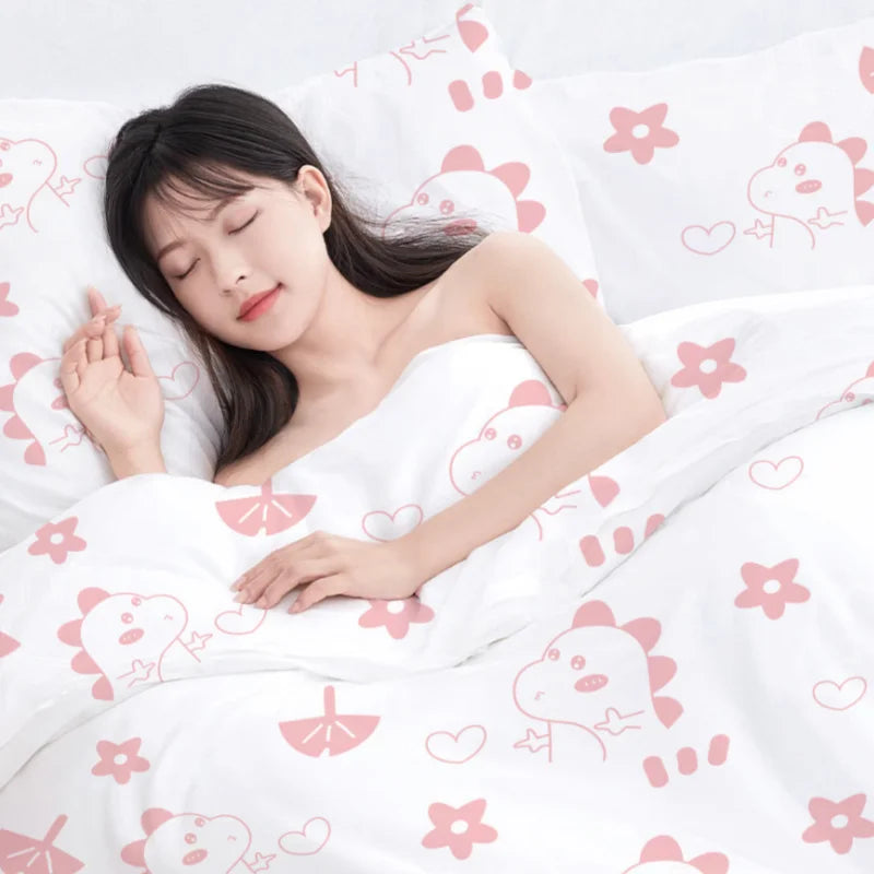 1/3 Pack Set Includes (1 Pillowcase + 1 Bed Sheet + 1 Duvet Cover) Disposable Bed Sheet, Duvet Cover, Pillowcase, Thickened Hotel Travel Bedding, Dirt-Resistant, Easy to Carry, a Blessing for Those Who Are Hygienic, No-Wash,