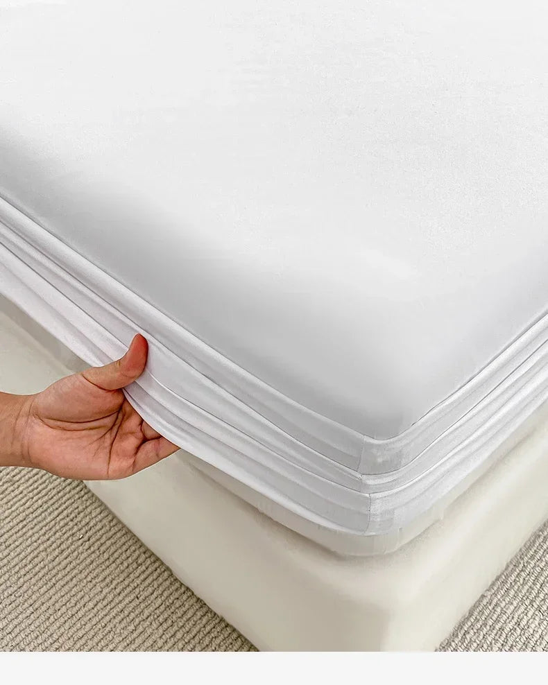 Premium Solid Color Brushed Fitted Sheet,Ultra-Soft Sateen Weave for Cozy Nights - Hypoallergenic and Easy Care Bedding
