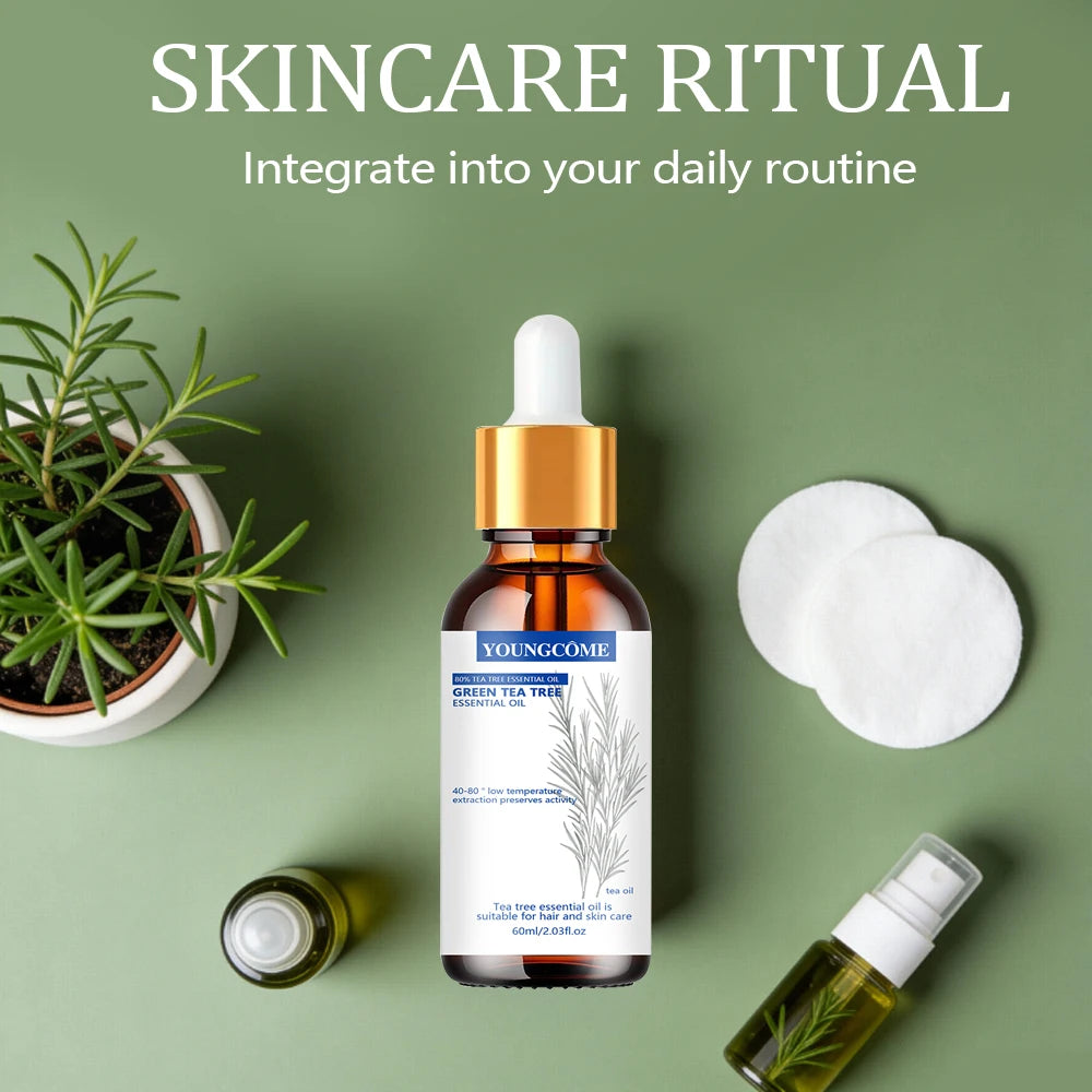 Tea Tree Essential Oil ,100% Pure Nature for Aromatherapy, Diffuser, Humidifier,  Woody, Relieving Stress，Massage Muscle