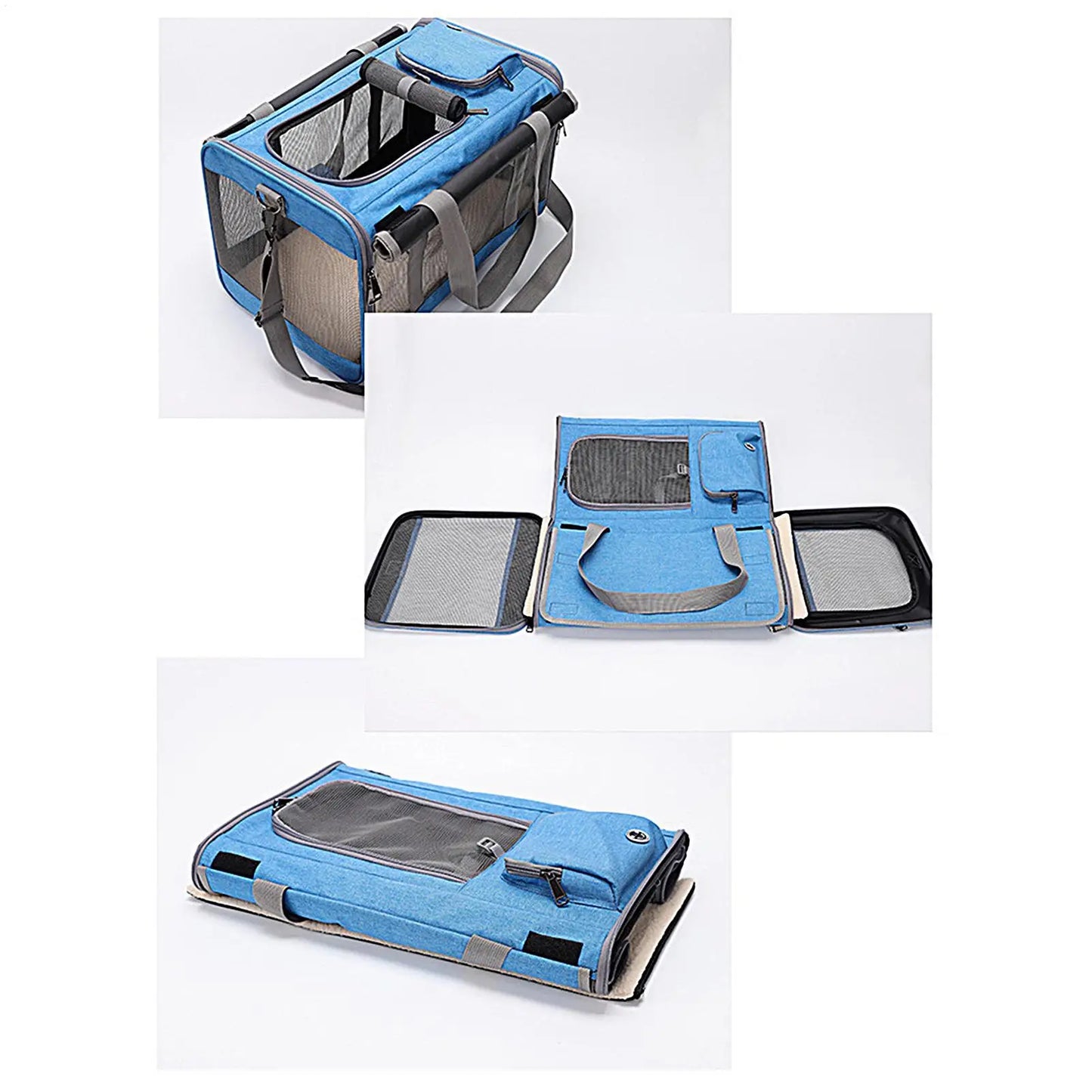 Breathable Pet Cat Travel Carrier, 20lbs Capacity Tote Bag, Outdoor Adventure Portable Container for Car Airplane Camping Vet