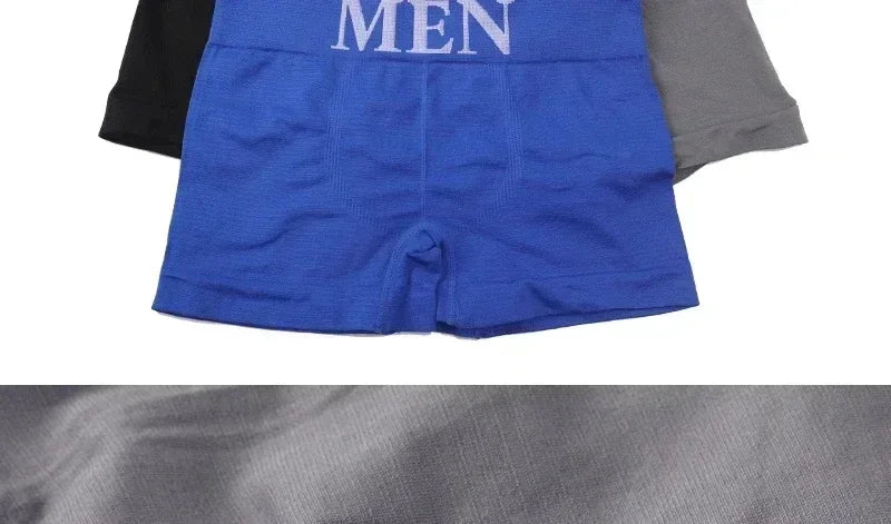 5 Pcs Thin Style Men's High Elastic Plain Color Comfortable Boxer Briefs Panties Breathable Pantyhose