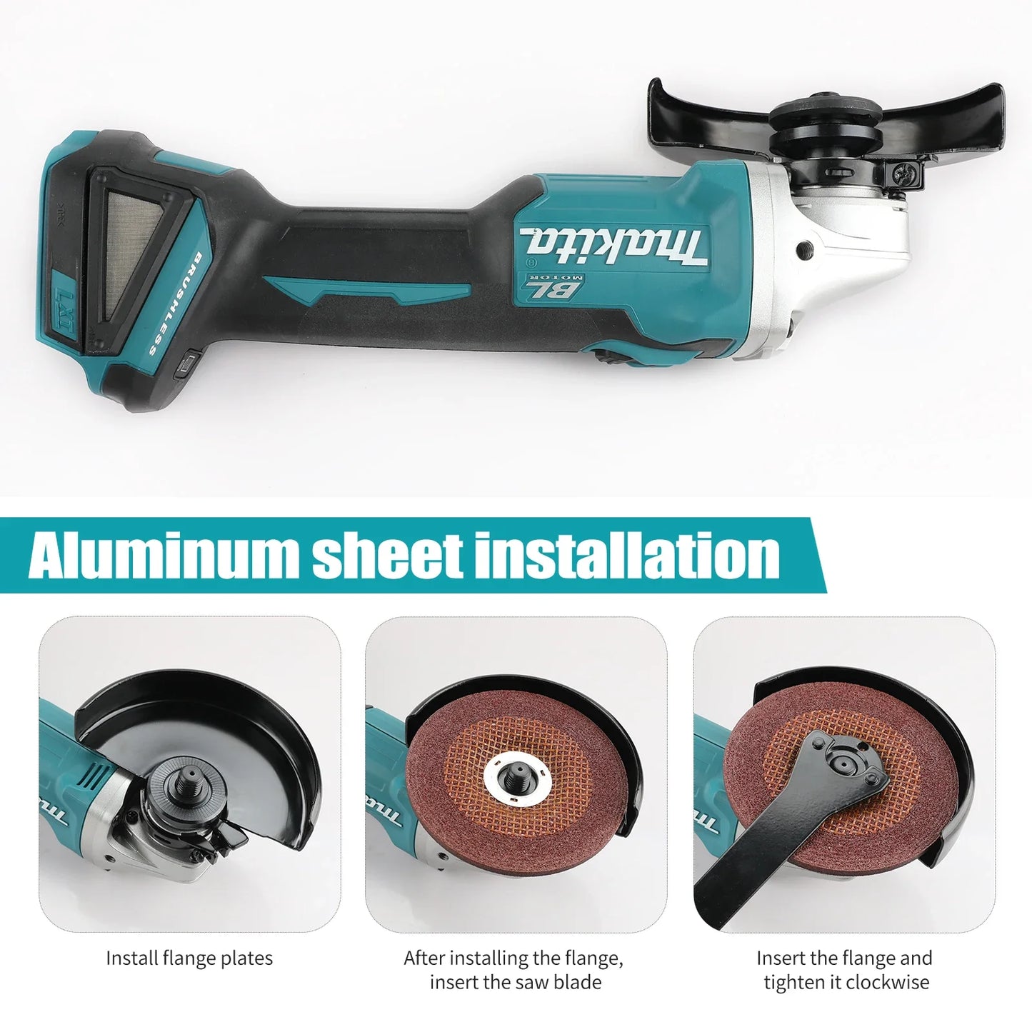 Makita DGA504 18V Brushless Lithium Electric Angle Grinder Rechargeable Polishing Machine Cutting Machine High Power