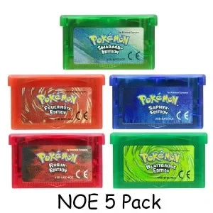 USA/EUR/ESP/ITA/NOE/FRA Pokemon Series Video Game Cartridge Pokemon Emerald FireRed LeafGreen Ruby Sapphire for GBA