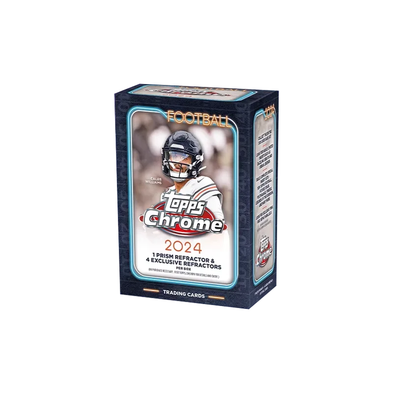 2024 Topps Chrome Football NFL Card Mystery Value Box Genuine Trading Cards Game Toys Holiday Birthday Gifts for Boys Girls
