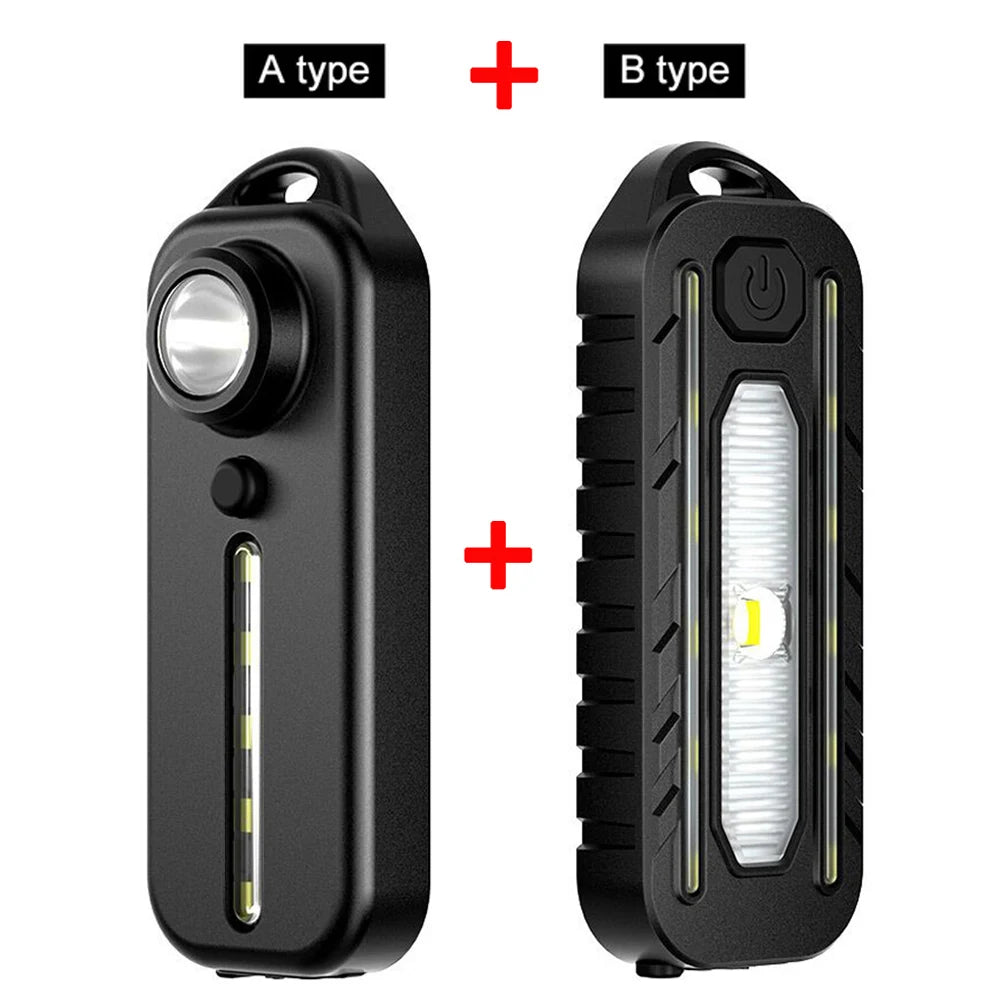 LED Red Blue Caution Emergency Police Light with Clip USB Rechargeable Shoulder Flashing Warning Safety Torch Bike Tail Lamp