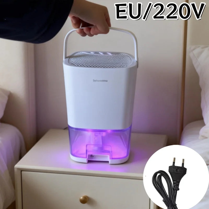 Smart Compact Air Purifier & Dehumidifier Ideal for Home Office Bedroom Kitchen Living Room Mini Unit with Deodorizer EU/US Plug