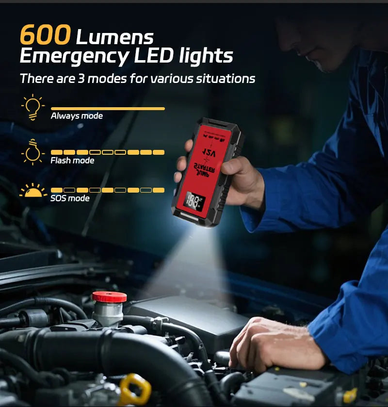 High-power Automobile Emergency Starting Power Supply  Screen Safety Hammer Car Starting Device Power Bank Accessories