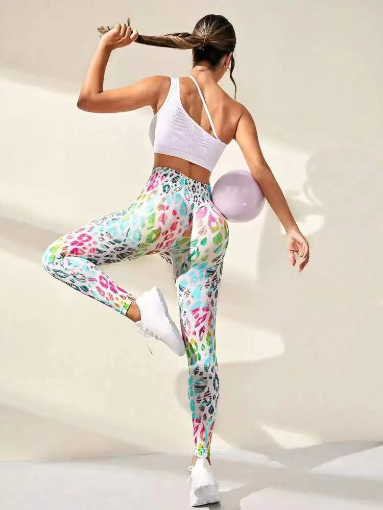 New 3D Print Tie Dye Sports Pants Women Seamless  Leggings High Waist Fitness Push Up Leggings Gym Clothing Workout Tights