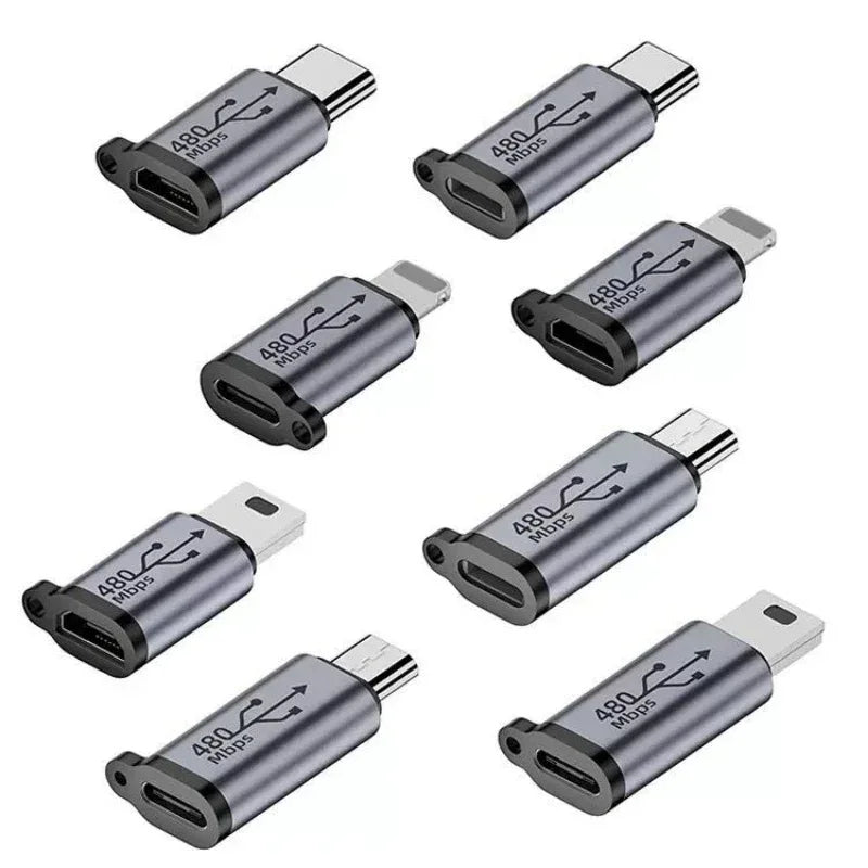 TypeCFemale to Mini USB/Type C/ios Female to Micro USB/Micro USB Female to Type C/Micro USB Female to Mini USB Connector Adapter