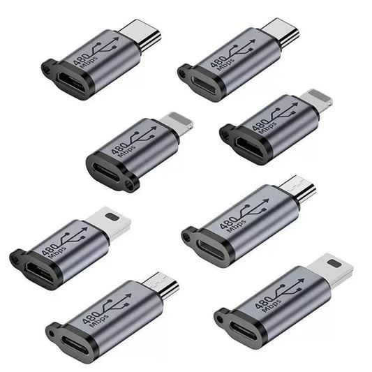 TypeCFemale to Mini USB/Type C/ios Female to Micro USB/Micro USB Female to Type C/Micro USB Female to Mini USB Connector Adapter