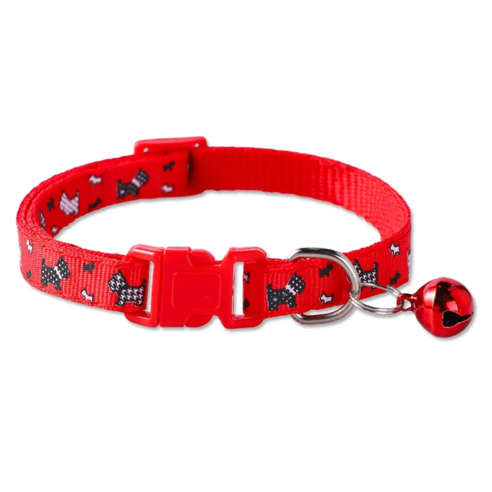 Pet Collar Universal for Cats and Dogs, Adjustable Size, Cute Pattern, Sturdy and Durable Small Cat and Dog Collar