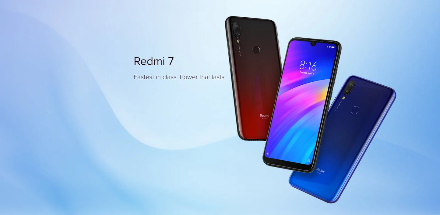 Global firmware Xiaomi Redmi 7 smartphone Dual Camera Dual SIM Solt Cellphone Android  used phone