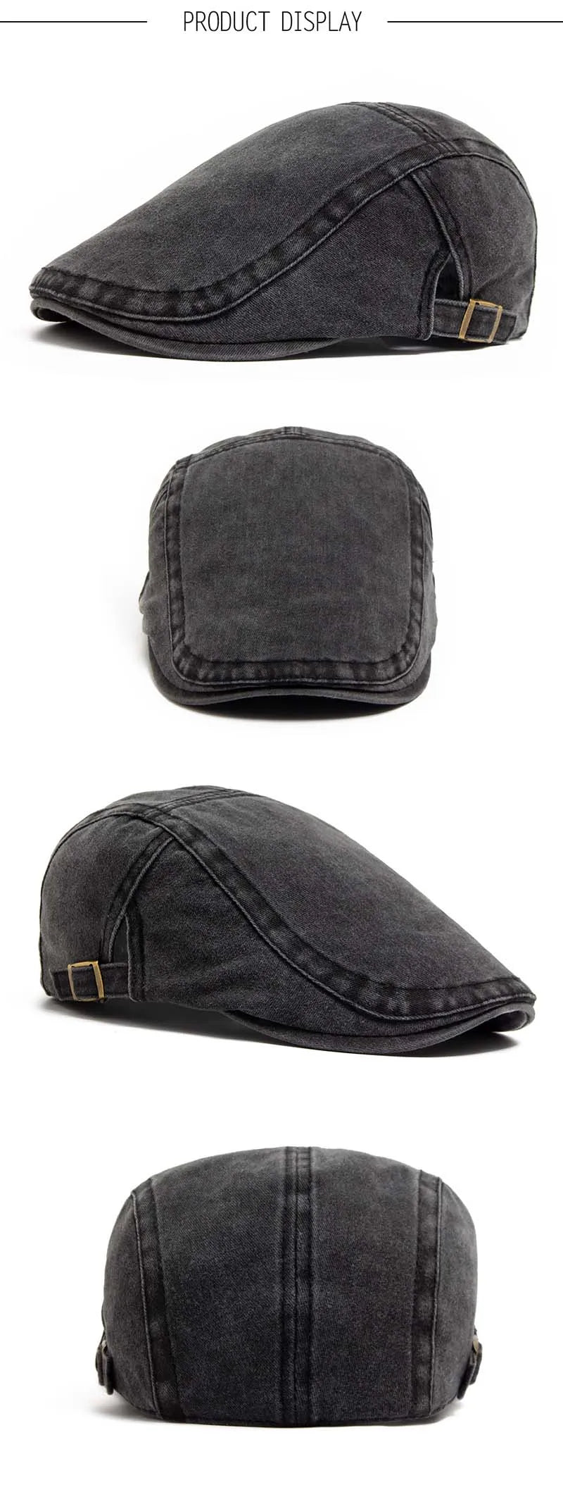 Hot sale Vintage Painter Beret Unisex Fashion Flat Visor Cap Casual Autumn Retro Cotton Solid Newsboy Hat Summer Adjustable