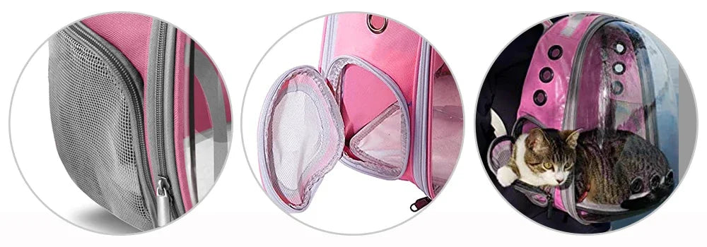 Pet Carriers Cat Carrier Bags Breathable Small Dog Cat Backpack Travel Space Capsule Cage Pet Transport Bag Carrying for Cats