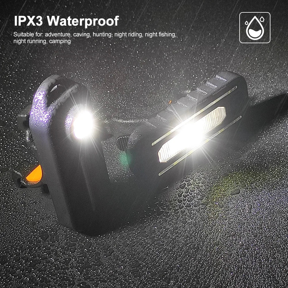 LED Red Blue Caution Emergency Police Light with Clip USB Rechargeable Shoulder Flashing Warning Safety Torch Bike Tail Lamp