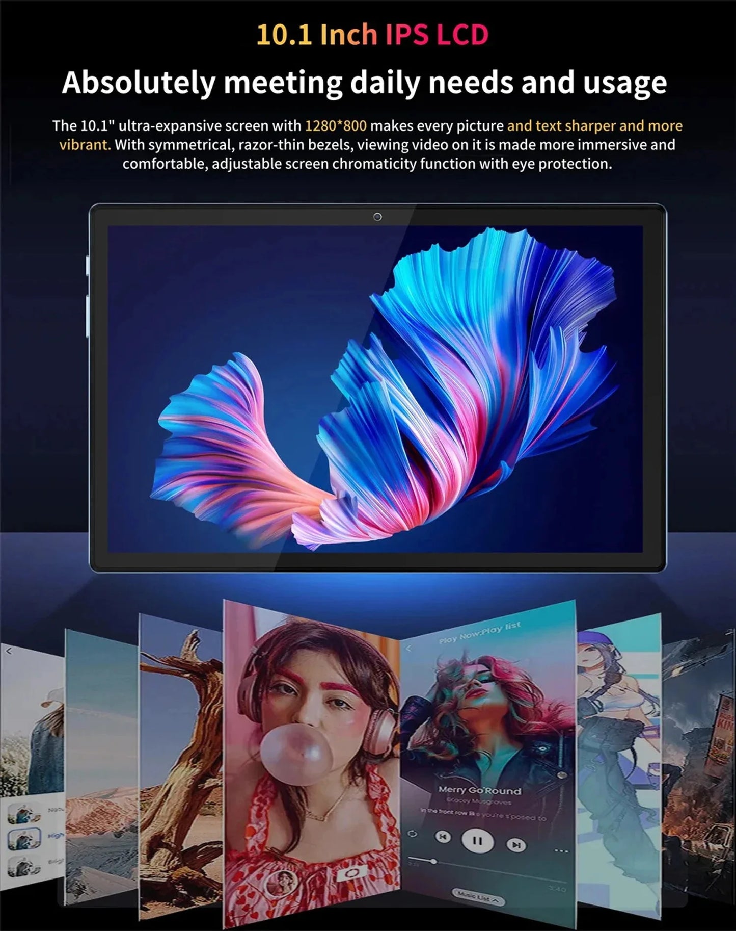 2025 Global BDF Android 13 Android Tablet 4GB+64GB HD Touch Screen Dual Card WIFI 6000mAh Battery  Octa Core