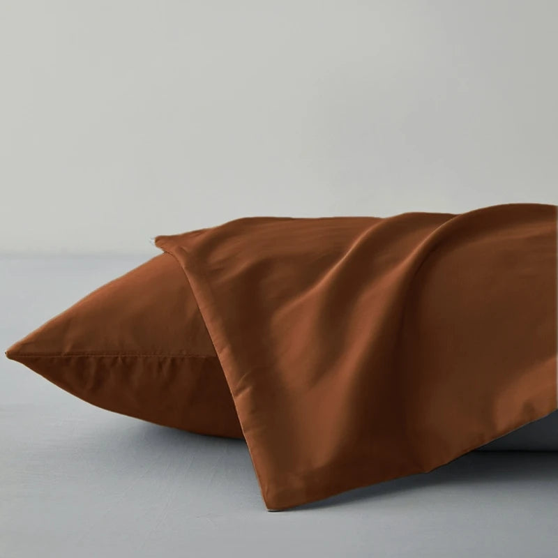 kuup 2pcs Pure Color Polyester Pillowcases Comfortable Breathable Simple European Style Pillowcases Bedding Accessories